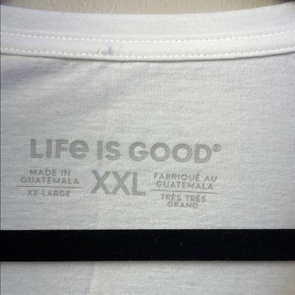Life Is Good Red and White Short Sleeve Tees - Picture 2 of 6